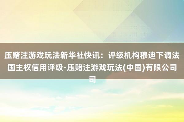 压赌注游戏玩法新华社快讯：评级机构穆迪下调法国主权信用评级-压赌注游戏玩法(中国)有限公司