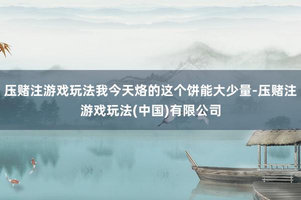 压赌注游戏玩法我今天烙的这个饼能大少量-压赌注游戏玩法(中国)有限公司